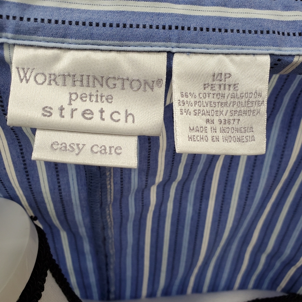Worthington Petite Button Down Shirt, Size 14P - Picture 6 of 8